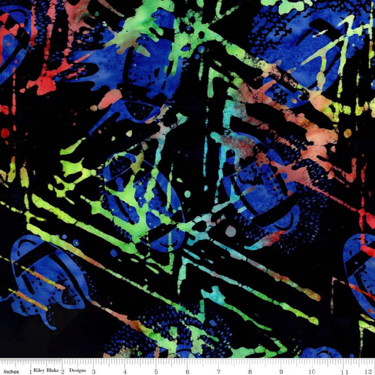 Fabric Riley Blake Tie Dye 3 Expressions Batiks Let's Play Ball! by the Quarter Yard BT23163-169